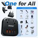 Upgraded 2000W Voltage Converter US to Europe for Hair Dryer - 220V to 110V Converter for European Travel, Power Converter Adapter Combo with 2 PD/QC & UK/AU/US/IT/European Travel Plug Adapters
