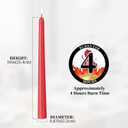 KONNI 0.8710 Inch Red Taper Candles, Unscented and Smokeless Tall Candlesticks, 10 Pack Tapered Candles with Cotton Wicks, Long Burning, Ideal for Weddings, Dinner Parties, and Home Dcor