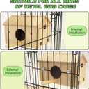 HiCaptain Bird Nesting Box Wooden Cockatiel Breeding Nest for Cages, Large Parakeet Nest Box Lovebird House Budgie Breeding Box (Wood)