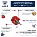 [3-Size Set] Copper Pipe Cleaner for Drill, Clean 1/2, 3/4, 1-in Copper Pipes & Tubes for Soldering, 3 Tube Cleaning Brushes, Model InerLok050, 075, 100, w/ Stainless-Steel Wire Bristles & 1/4 Shank