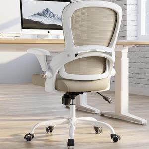 TRALT Office Chair - Ergonomic Office Chair with Back Support, Home Office Desk Chairs, Comfy Desk Chair, Computer Chair, 330lbs Wide Seat Big and Tall Office Chairs for Office Workers (Beige)