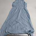 PRETTYGARDEN Women's Short Formal Satin Dress Summer Sleeveless Mock Neck Tie Waist Cocktail Party Dresses (Medium, Light Blue)