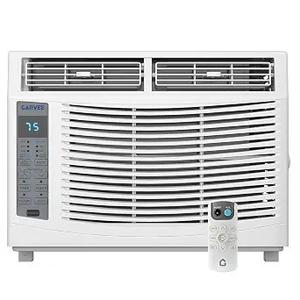 6000 BTU Window Air Conditioner, Cools Rooms Up to 250 Sq Ft Quiet Window AC with Remote Control, 3 Cooling Speeds, Digital Display and Easy Installation for Bedrooms, Offices and Dorms, Without WIFI