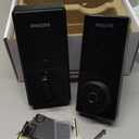 Philips Wi-Fi Smart Lock with Handles, WiFi Keyless Entry Front Door Lock Set, Keypad Deadbolt with Handle App Fingerprint Code Unlocking, Auto Locking, Built-in WiFi, Remote Control & Voice Unlock (Matte Black)