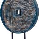 Unique Round Coin Sculpture Decorative Objects for Shelf Home Decor Accents, Modern Abstract Tabletop Decor Items for Living Room Fireplace Mantel, Above Cabinet (Blue)