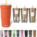 Frost Buddy Togo Buddy | 30 oz Stainless Steel Vacuum Insulated Tumbler | To Go Coffee Cup  Reusable, Iced Coffee Cups, Travel Mug, Thermal Cup for Hot & Cold Drinks, Dunkin Cup (Orange)