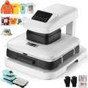 VEVOR Auto Heat Press Machine, 15 x 15 inch, T-Shirt Press Machine with Auto Release and Adjustable Pressure, Digital Display, Rapid Heating, for Sublimation, Vinyl, Heat Transfer Projects, White