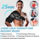 RelaxCoo XL Shoulder Ice Pack Rotator Cuff Cold Therapy, Reusable Gel Ice Wrap for Shoulder Injuries & Pain Relief, Bursitis, Tendonitis, Swelling, Recovery for Man and Women Black, XL
