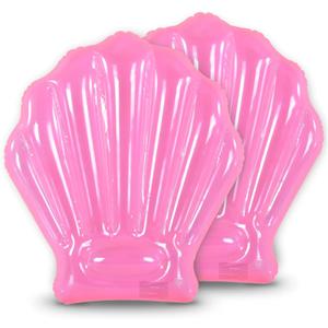 Seashell Pool Float 2 Pack, Summer Fun Inflatable Seashell Float for Kids, Pink Seashell Pool or Beach Toys of 42 Inches