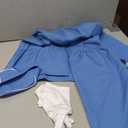 fun shack Flight Attendant Costume Women Blue, Retro Airline Stewardess Outfit with Hat & Gloves (XX-Large)