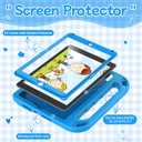 BMOUO Kids Case for iPad 6th/5th Generation (iPad 9.7-inch, 2017/2018), iPad 9.7/Air 2 Cas e with Screen Protector, Shockproof Handle Stand iPad 6th 5th Generation Case for Kids, Blue