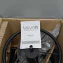 VEVOR Wall Mounted Garden Hose Reel, Holds 200 ft 5/8-inch Manual Water Hose Winder, Heavy-Duty Steel, Outdoor Reel with Brass Fitting & 5ft Leader Hose, Space Saving, for Yard Lawn Garage (Black)