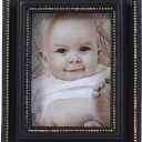 SIKOO 2.5x3.5 Vintage picture frames Small Picture Frame Wallet Size Picture frames 2.5 x 3.5 Picture Frame Mini Photo Frame, Black and Gold