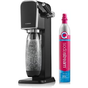 SodaStream Art Sparkling Water Maker (Black) with CO2 and Dishwasher Safe Bottle