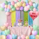KatchOn, Pastel Easter Decorations Set-Huge,Pack of 50 | Easter Balloons Garland, Conversation Hearts Decorations, Heart Balloons | Valentines Day Decorations | Pastel Paper Streamers for Easter Décor