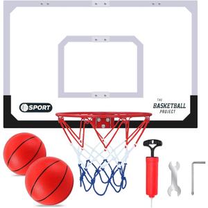 Upgrade Basketball Hoop Set - Extra Large 26" x 17" Pro Indoor Basketball Hoop for Door & Wall with 2 Balls, Complete Accessories, Basketball Toy Gift Perfect for Boys Girls Teens Adults
