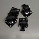 W B D WEIBIDA 2-inch Plate Swivel Caster Wheels Set of 4 Heavy Duty, Load Capacity 2200lbs, Low Gravity Center Black Extra Width Caster with Brake, Durable & Quiet & Sturdy Nylon Wheels for Industrial