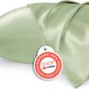 Bedsure Satin Pillowcase 2 Pack Similar to Silk Pillow Cases Standard Size, Pillow Case for Sleeping Women with Envelope Closure, Gifts for Women Men, Sage Green, 20x26 Inches, 2pcs
