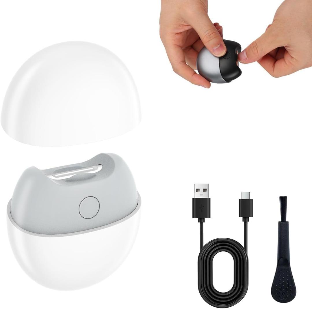 3 in 1 Automatic Electric Nail Clipper, 2026 New Automatic Nail Trimmer with Light and Nail Scraps Storage, echargeable Electric Nail File,Electric Toenail Clippers for Seniors Adults(White)