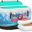 Chilly Willy Ice Plunge Tub & Accessories - Portable Inflatable Ice Bath - Outdoor Ice Tub for Athletes - Cold Water Plunge Tub - Athlete Recovery - Self Care - Rest and Relaxation Gifts