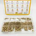3D Printing Brass Nuts Threaded Inserts M2 M2.5 M3 M4 M5 M6 Female Thread Metric Knurled Nuts Assortment Kit Brass Heat Set Insert for Plastic and 3D Components