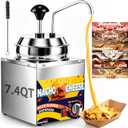 Nacho Cheese Sauce Warmer Dispenser, 7.4 Qt, 600W
Water Bath Heating, 6-Level Thermostat, Food-Grade SS304 Bucket, For Caramel & Hot Fudge, Commercial & Home Use