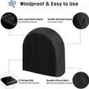 OutdoorLines Outdoor Waterproof Tire Covers Set of 4 - UV-Proof Trailer Wheel Cover Windproof Tire Protector for RV Jeep Trailer Camper Van Truck, Universal Tire Covering Fits Diameters 24"-26", Black