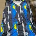 Plus Size Top Womens Printed Sleeveless V-Neck Tunic Top, Size 3X