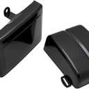 Motorcycle Left & Right Battery Fairing Covers Side Panel Oil Tank Cover For Harley Dyna Fat Bob, Super Glide, for Wide Glide, Switchback (2006-2017) Harley Dyna Street Bob (2006-2014)(Carbon)