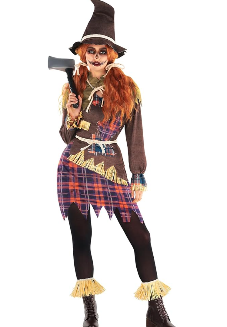 Morph Scarecrow Costume - Plus Size, Creepy Adult Women's Scarecrow Costume XXL