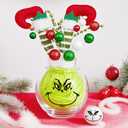 53 Pcs Christmas Face Stickers for Crafts Ornaments Large 5 Inch Small 3 Inch Vinyl Faces Eyes Pitcher Transparent Decals for Glass Drinking Cups Wood Decorations Balls Party Supplies (Face53)