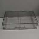 3 Pack Stackable Makeup Organizer, 12.1''L Acrylic Bathroom Organizer and Storage Undersink Drawer, Cosmetics and Beauty Supplies,Clear Plastic Storage Bins for Vanity,Pantry,Desk,Cabinet,Kitchen