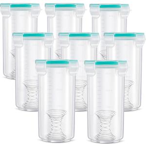 Touch up Paint Container Touch up Cups Paint Storage Cups with Lids Storage Containers Airtight Container with Stainless Steel Mixing Ball for Repainting Leftover, 13 oz(8 Pieces)