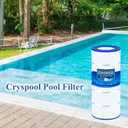 Cryspool 09028 Filter Compatible with CC100, Clean & Clear CCRP100, R173215, Predator-100, Posi-Clear PXCRP 100, PAP100, C-9410,FC-0686, 100 Sq. Ft Pool Filter Cartridge, 1 Pack