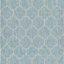 Unique Loom Outdoor Trellis Collection Area Rug (5' 1" x 8' Rectangle, Aquamarine/ Gray)