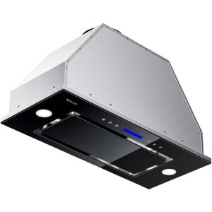 EKON New 30'' Built-in/Insert Range Hood, 900 CFM tempered glass with Touch Control, Ducted/Ductless Convertible, 2 Pcs Adjustable Lights, NAB01-30BGN