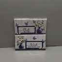 Visual Art Decor Bathroom Pictures Farmhouse Bathroom Quote Signs Toilet Wall Decor, Framed 6x12inchx2 Pieces (Blue)