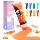 Nabance 2.54 fl oz Bright Pink Baby Hand and Footprint Friendly Ink Paint, Dog Cat Paw Print Safe Ink, Non-Toxic Acid-Free, Safe Gentle for Home School Christmas New Year DIY Keepsake Stamp
