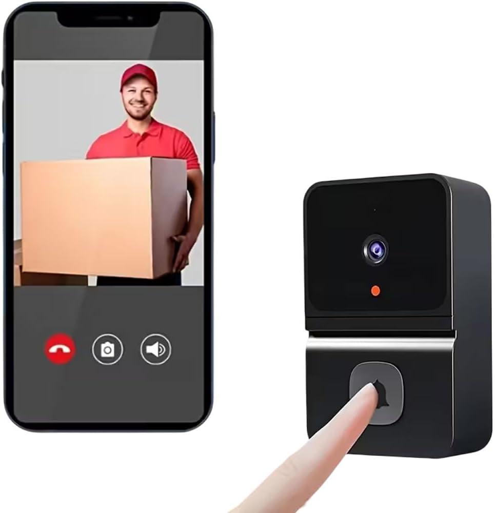HDView Wireless Video Doorbell, Smart Night Vision Doorbell, Security Intelligent Visual Video Intercom, 2-Way Audio, USB Rechargeable, Doorbells for Home, Smart Home Device