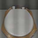 Mayfair Cassel Slow Close Toilet Seat, Easy Clean, Non Slip Premium Wood Seat, Easy Install, Made in USA, Round, White