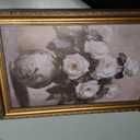 Vintage White Rose Wall Art Framed Canvas Poster Print Antique Floral Still Life Painting Romantic Botanical Bouquet Picture Neutral Flower Artwork Country Cottage Decor for Living Room Home 16x24inch