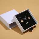 excvalues 12 Pack Cardboard Jewelry Boxes, 3.15×3.15x1 Inch Jewelry Gift Boxes, Bulk Filled Small Gift Wrap Boxes with Lids for Necklace Ring Earring Bracelets(White)