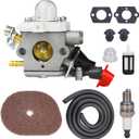 C1M-S207A FS56RC Carburetor Kit for Stihl C1M-S207 FS56 FS56R FS70 FS70R FS70RC KM56 KM56RC Trimmer Weed Eater Carb Replace OEM 4144-120-0603 4144-120-0600