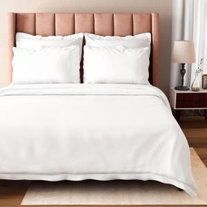 BIOWEAVES 100% Organic Cotton King Duvet Cover Set, 3-Piece, 300 Thread Count Sateen Weave GOTS Certified Comforter Cover with Buttoned Closure and 2 Pillow Shams  White, 104x90 inches