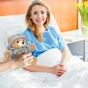 Osacoe Get Well Soon Teddy Bear Stuffed Animal with Gift Box Removable Hoodie for Comfort and Love, for Kids, Women & Men in Tough Time, Get Well Soon Gifts Basket with Beautiful Greeting Card