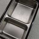 gimmiebox premium stainless steel bento box lunch box with compartments for adults, spoon and fork, leak-proof, easy side locks (Black)
