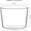 yarlung 9 Pack Small Glass Dessert Bowls, 8 Oz Custard Cup Clear Pudding Cup, Tasting Glasses Prep Bowls for Parfait, Ice Cream, Party Birthday