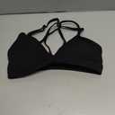 YEOREO Workout Sports Bras for Women Padded Strappy Open Back Gym Bra Light Impact Criss Cross Yoga Crop Top (Small, Black)