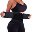 VENUZOR Waist Trainer Belt for Women - Waist Cincher Trimmer - Slimming Body Shaper Belt - Sport Girdle Belt (UP Graded) (Medium, Black)