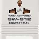 50W Voltage Converter Power Converter, Travel Adapter AC110V/120V to 220V/240V Step-Up&Down Voltage Converter (Applicable Electrical Appliance: <50w)